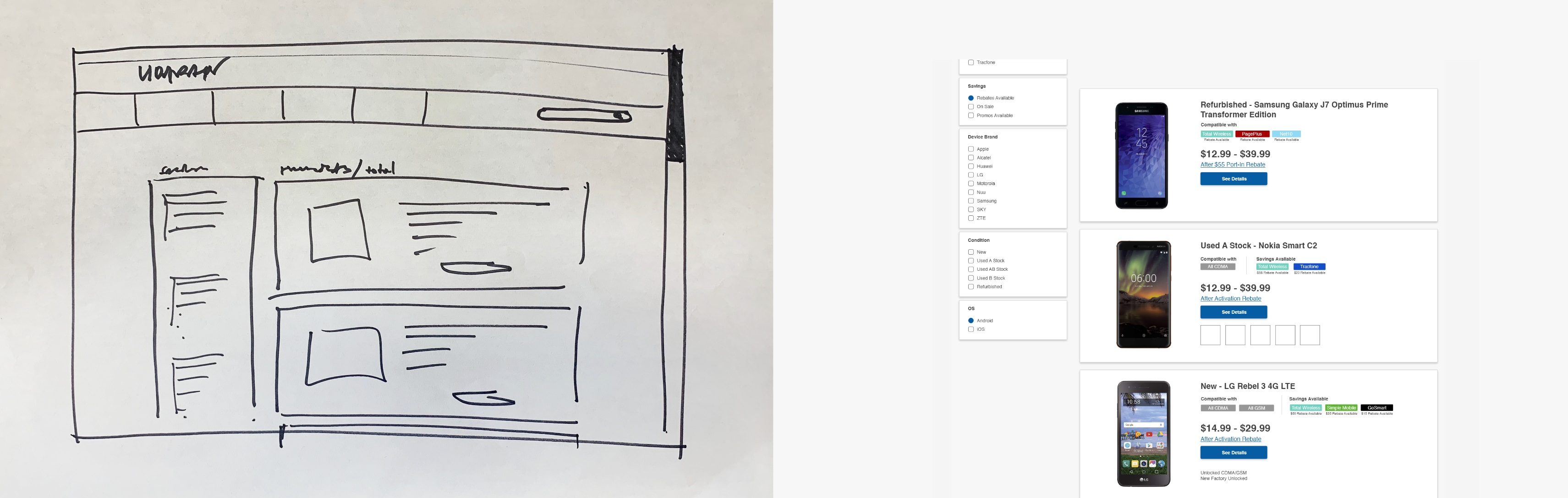 Pen and paper wireframing